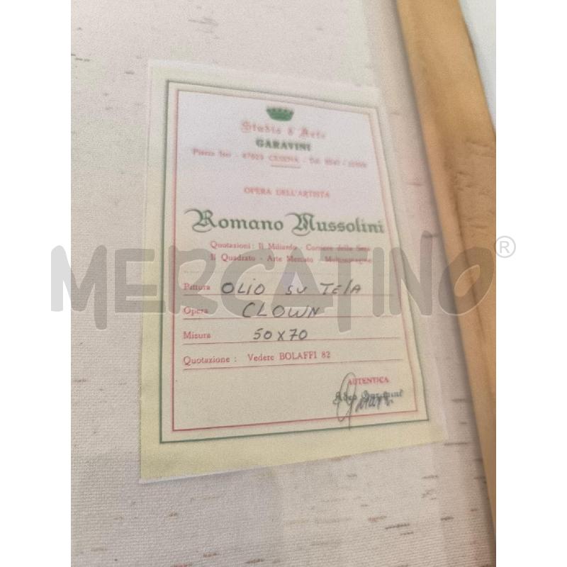 QUADRO TELA ROMANO MUSSOLINI CLOWN | Mercatino dell'Usato Mestre 2