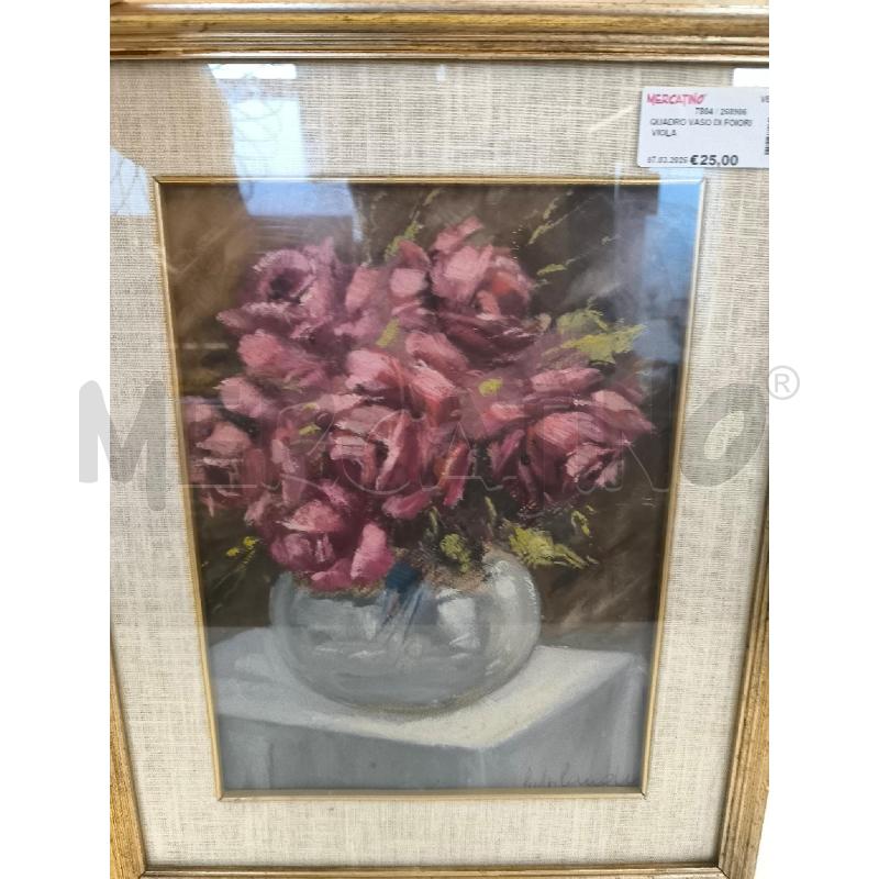 QUADRO VASO DI FOIORI VIOLA | Mercatino dell'Usato Mestre 1