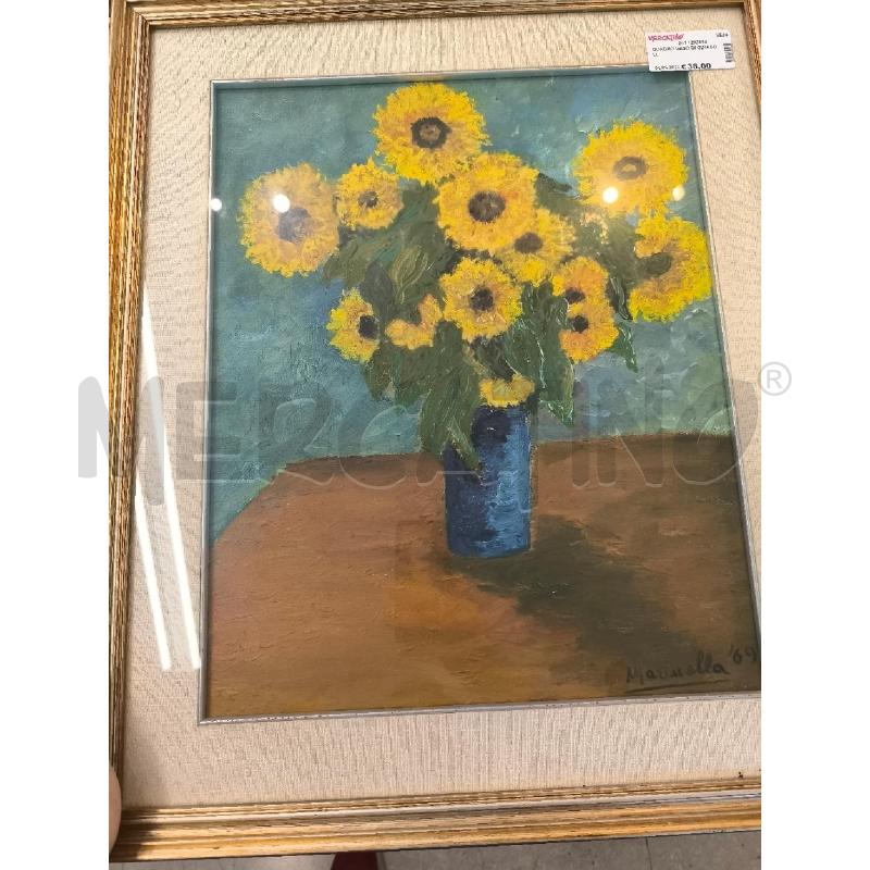 QUADRO VASO DI GIRASOLI | Mercatino dell'Usato Mestre 1
