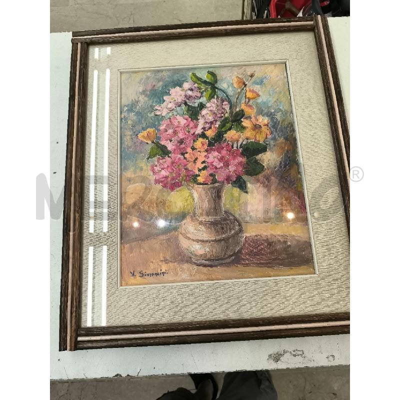 QUADRO VELIA SIMONCINI FIORI | Mercatino dell'Usato Mestre 4