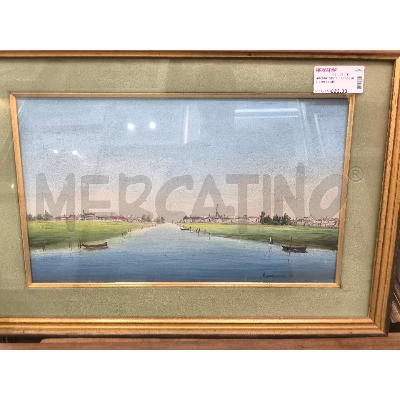 QUADRO VISTA PAESAGGIO CON FIUME  | Mercatino dell'Usato Mestre 1