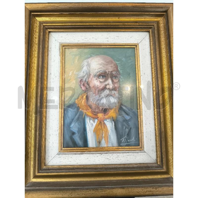 QUADRO VOLTO ANZIANO TEC MISTA SU TAVOLETTA | Mercatino dell'Usato Mestre 1