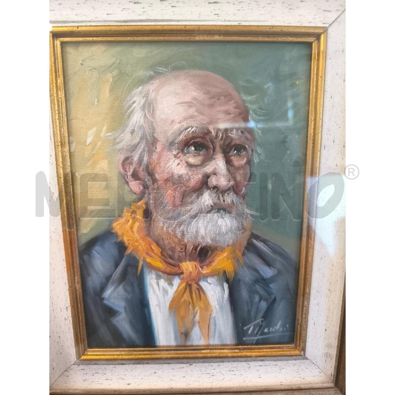 QUADRO VOLTO ANZIANO TEC MISTA SU TAVOLETTA | Mercatino dell'Usato Mestre 3
