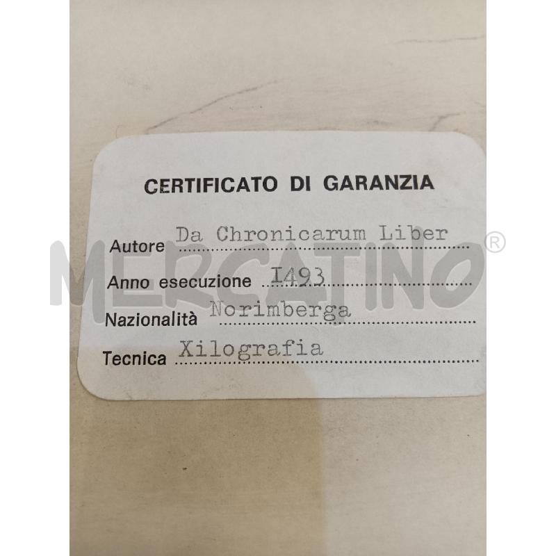 QUADRO XILOGRAFIA 1493 NORIMBERGA | Mercatino dell'Usato Mestre 3
