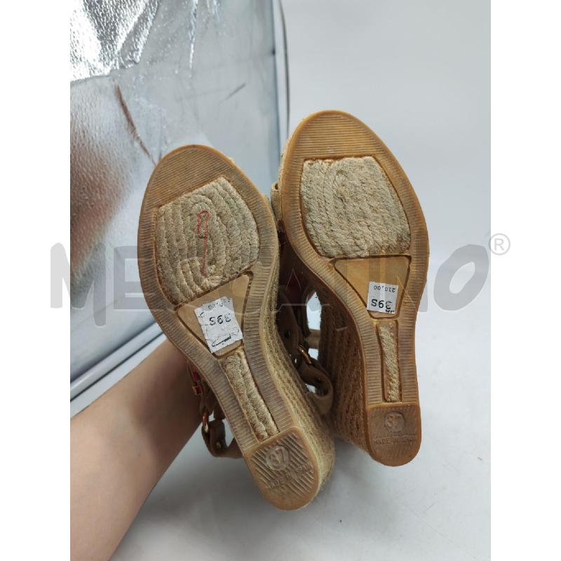 SANDALI DONNA 4US CESARE PACIOTTI ZEPPA BEIGE CON BRILLANTINI | Mercatino dell'Usato Mestre 4