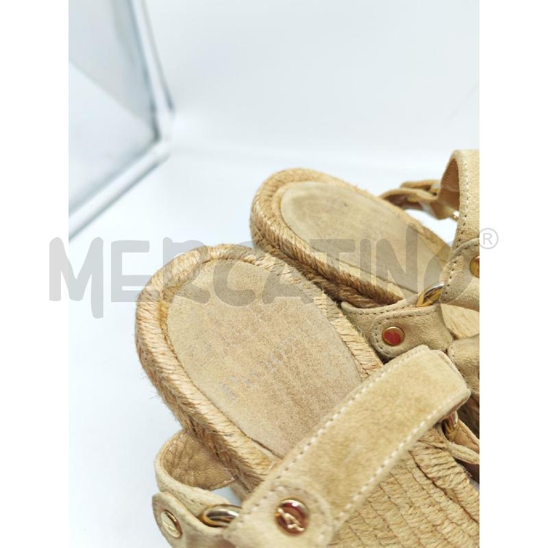 SANDALI DONNA 4US CESARE PACIOTTI ZEPPA BEIGE CON BRILLANTINI | Mercatino dell'Usato Mestre 5