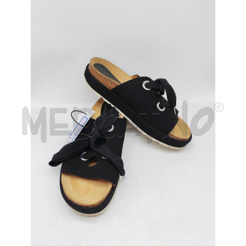 SANDALI DONNA AUDLEY NERO CIABATTA | Mercatino dell'Usato Mestre 1