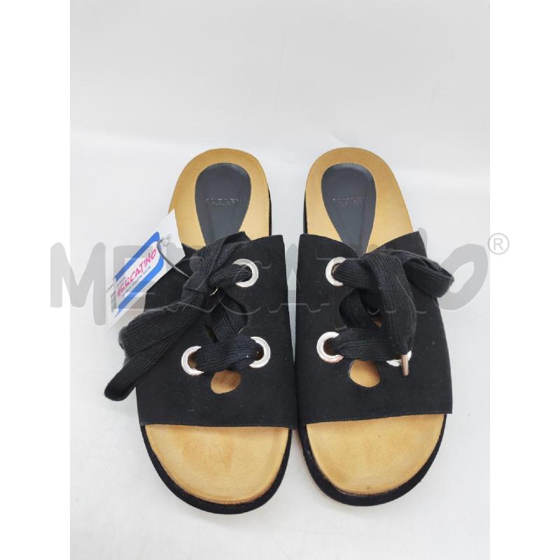 SANDALI DONNA AUDLEY NERO CIABATTA | Mercatino dell'Usato Mestre 2