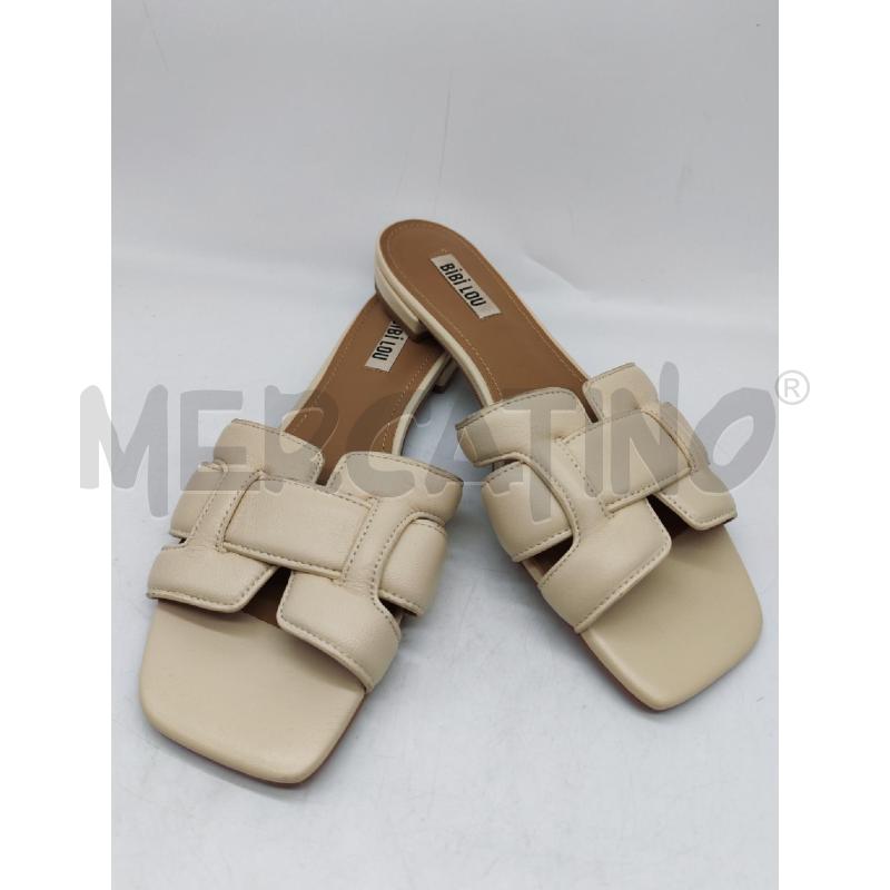 SANDALI DONNA BIBI LOU SIMIL PELLE CREMA INTRECCI | Mercatino dell'Usato Mestre 1