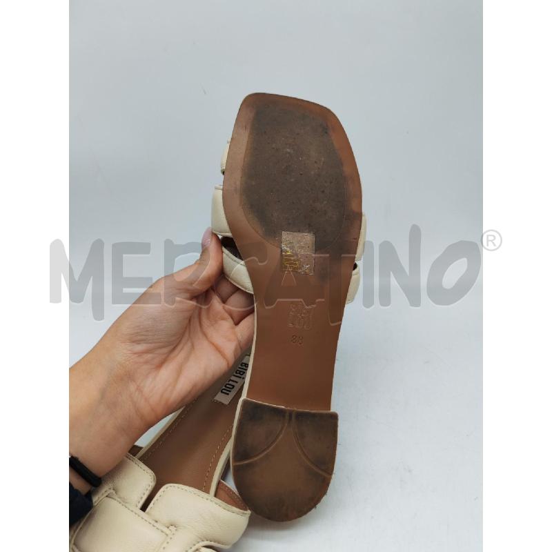 SANDALI DONNA BIBI LOU SIMIL PELLE CREMA INTRECCI | Mercatino dell'Usato Mestre 4