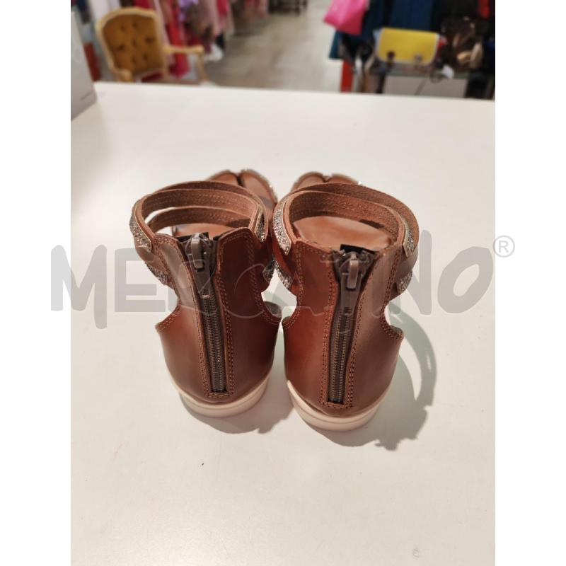 SANDALI DONNA BOTTEGA ARTIGIANA MARRONI BRILLANTINI A INFRADITO | Mercatino dell'Usato Mestre 3