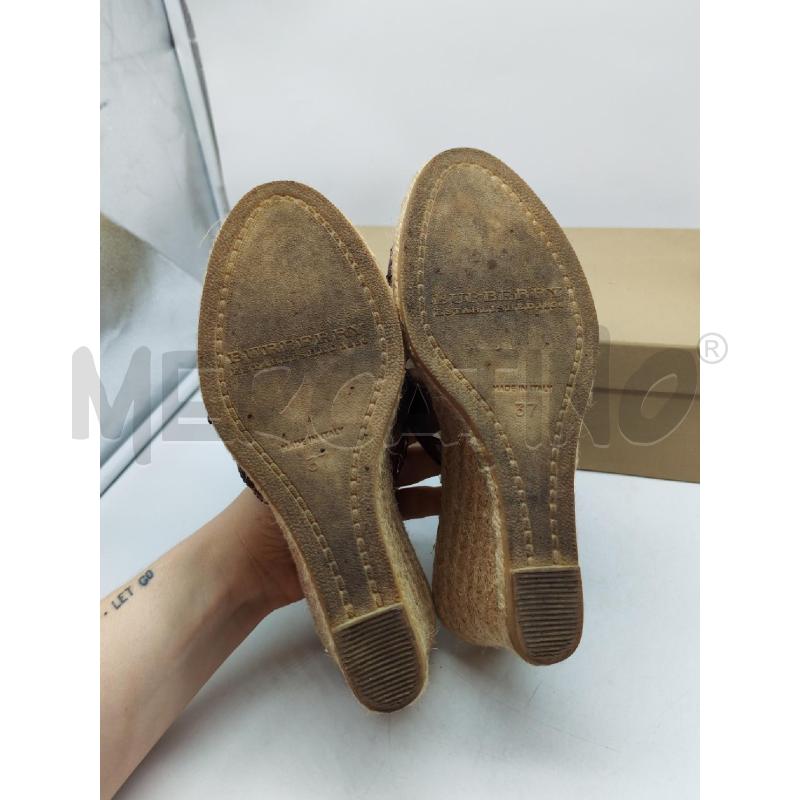 SANDALI DONNA BURBERRY ZEPPA BORDEAUX | Mercatino dell'Usato Mestre 3