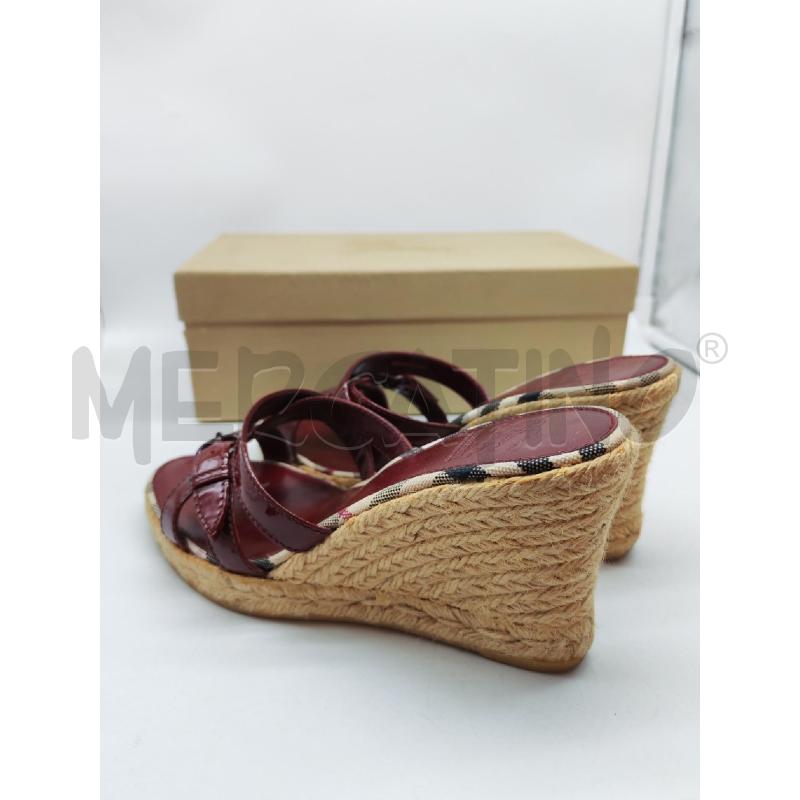 SANDALI DONNA BURBERRY ZEPPA BORDEAUX | Mercatino dell'Usato Mestre 4