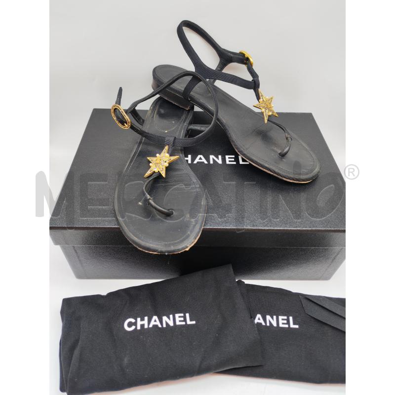 SANDALI DONNA CHANEL NERI INFRADITO | Mercatino dell'Usato Mestre 1