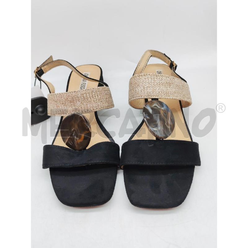 SANDALI DONNA CHIARA FOSCARI NERE BEIGE SCAMOSCIATE  | Mercatino dell'Usato Mestre 3