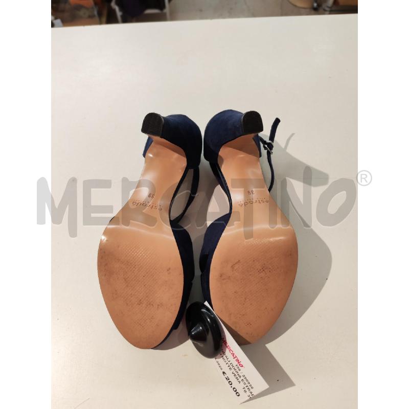 SANDALI DONNA ESTRADA BLU NOTTE VERA PELLE | Mercatino dell'Usato Mestre 5