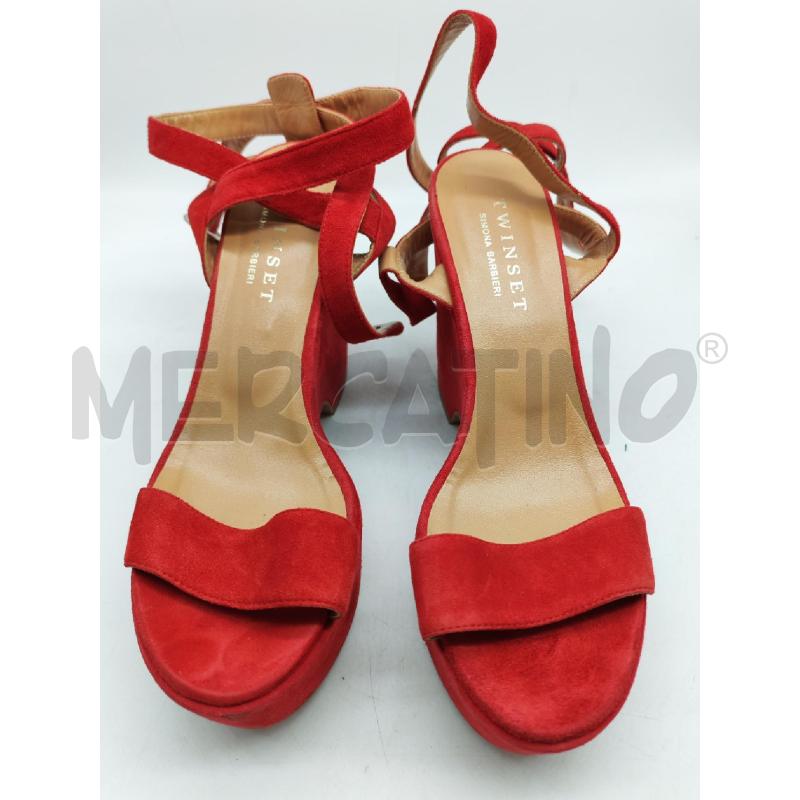 SANDALI DONNA TWINSET ROSSO  | Mercatino dell'Usato Mestre 2