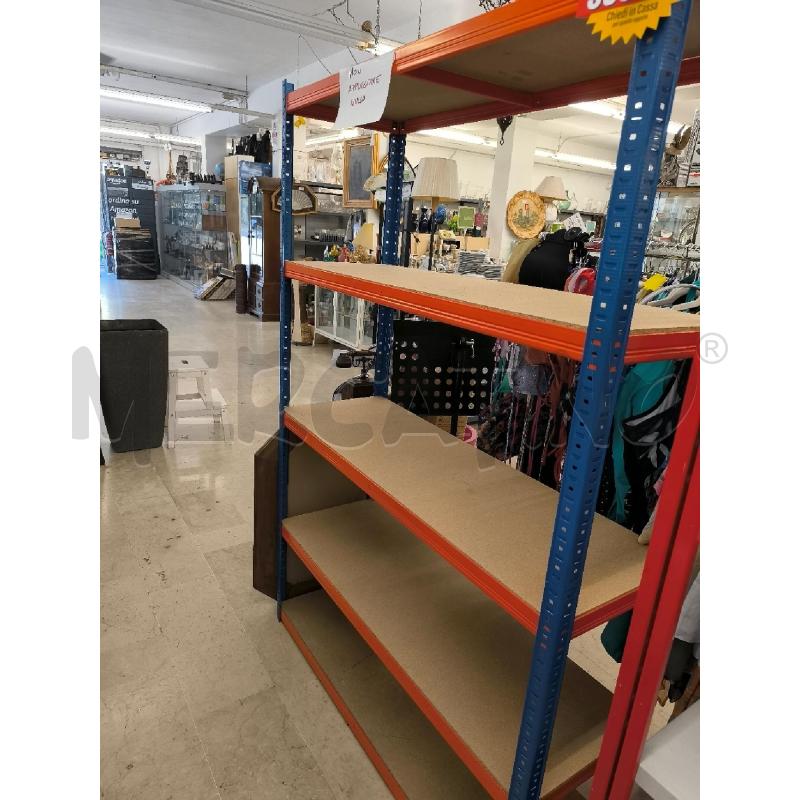 SCAFFALATURA FERRO ARANCIONE BLU | Mercatino dell'Usato Mestre 1