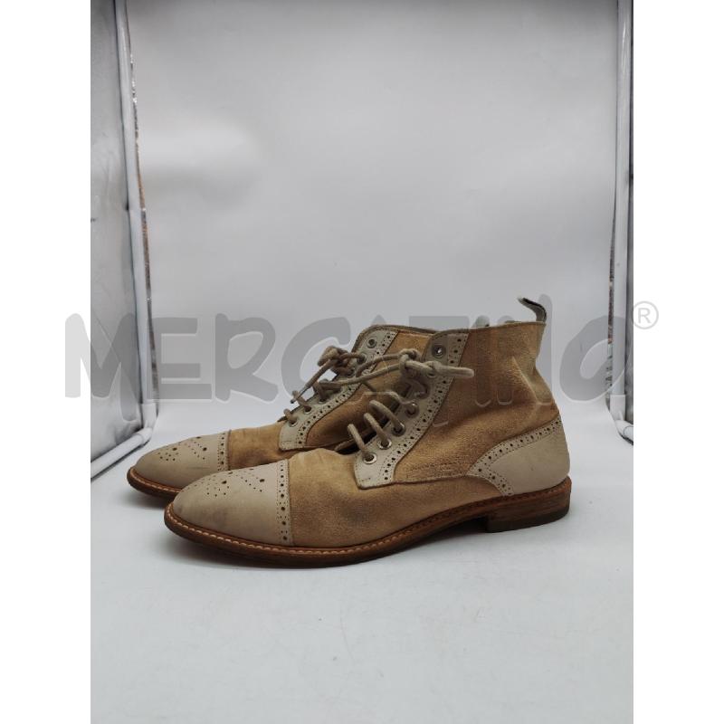 SCARPE DONNA BELSTAFF ALTI BEIGE SCAMOSCIATE TRAFORATE  | Mercatino dell'Usato Mestre 1