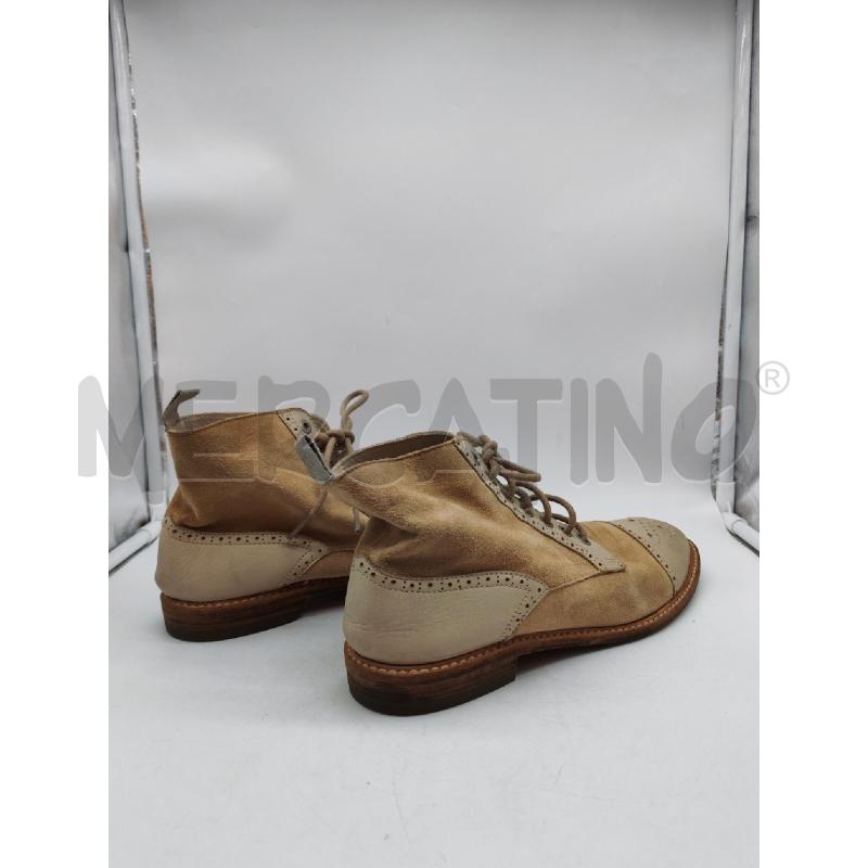 SCARPE DONNA BELSTAFF ALTI BEIGE SCAMOSCIATE TRAFORATE  | Mercatino dell'Usato Mestre 3