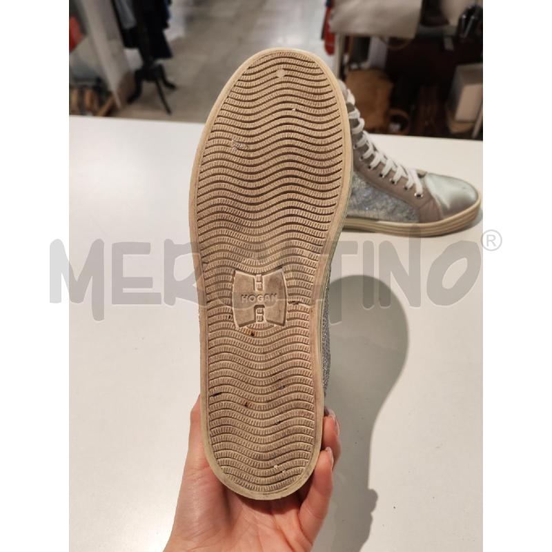 SCARPE DONNA HOGAN BEIGE PAILETTES ARGENTATE | Mercatino dell'Usato Mestre 4