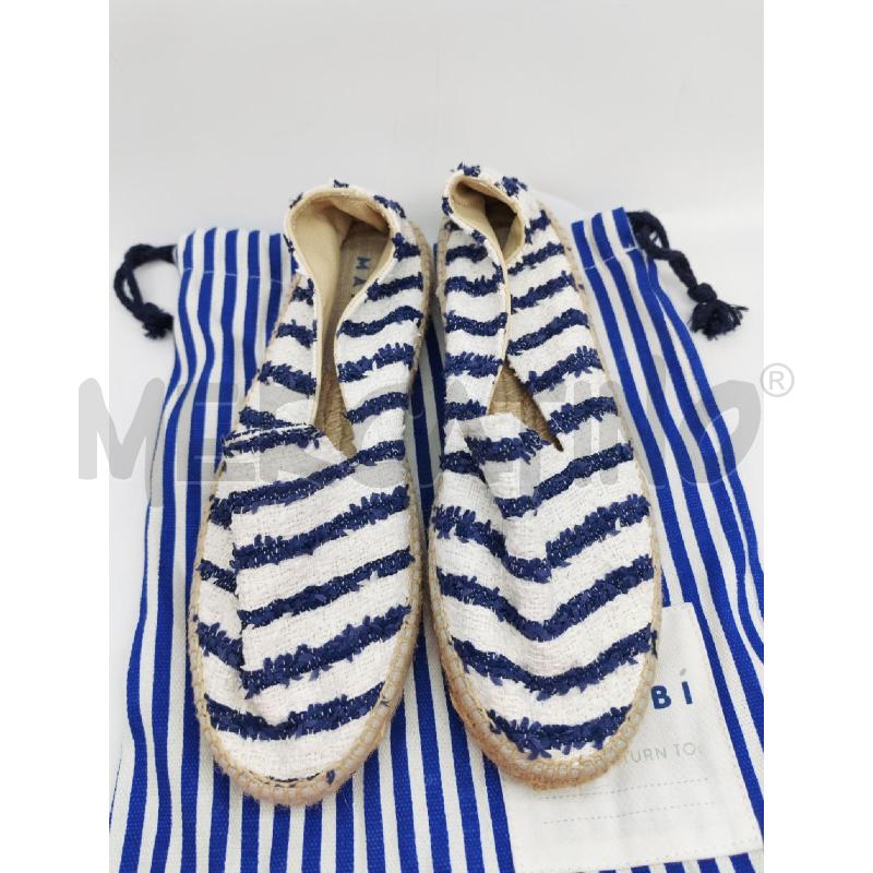 SCARPE DONNA MANEBI BIANCHE E BLU | Mercatino dell'Usato Mestre 2