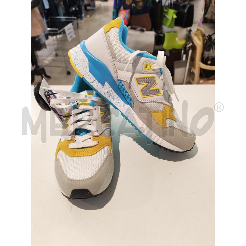 SCARPE DONNA NEW BALANCE BIANCO AZZURRO GIALLO  | Mercatino dell'Usato Mestre 1