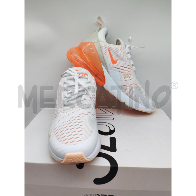 SCARPE DONNA NIKE AIR 270 BIANCHE ARANCIONI | Mercatino dell'Usato Mestre 1