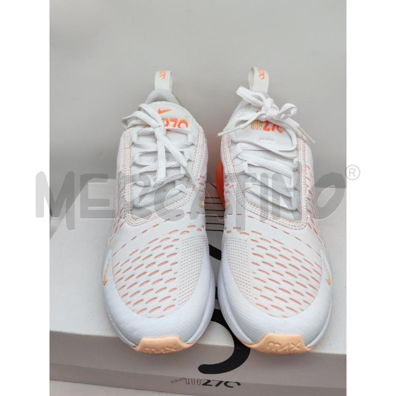SCARPE DONNA NIKE AIR 270 BIANCHE ARANCIONI | Mercatino dell'Usato Mestre 2