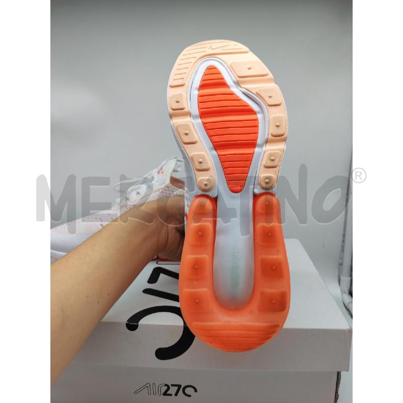 SCARPE DONNA NIKE AIR 270 BIANCHE ARANCIONI | Mercatino dell'Usato Mestre 4