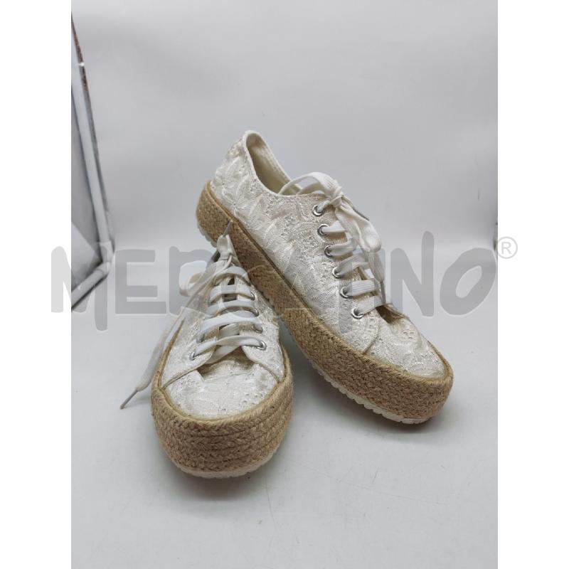 SCARPE DONNA ORIGINAL MARINES BIANCHE RICAMI BIANCHI | Mercatino dell'Usato Mestre 2