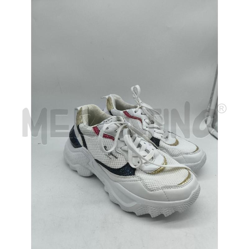 SCARPE DONNA PEPE JEANS BIANCHE BLU DORATE | Mercatino dell'Usato Mestre 2