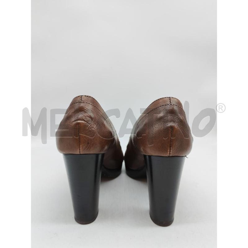 SCARPE DONNA SM MARRONI PELLE MOCASSINI CON TACCO  | Mercatino dell'Usato Mestre 3