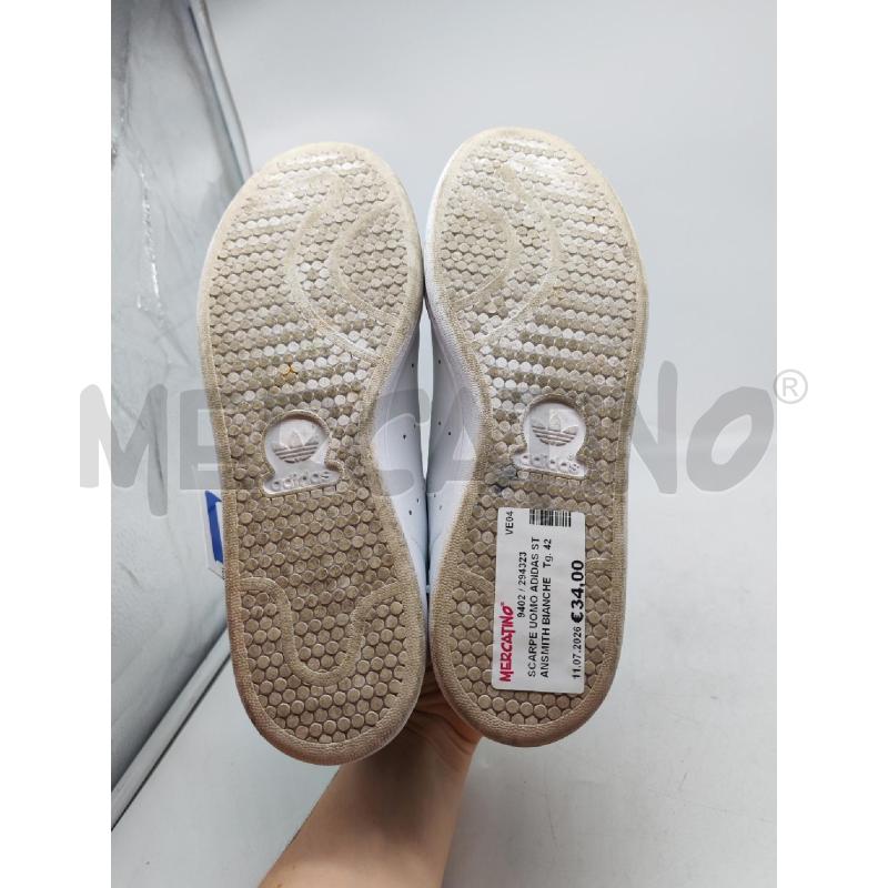SCARPE UOMO ADIDAS STANSMITH BIANCHE E BLU | Mercatino dell'Usato Mestre 4