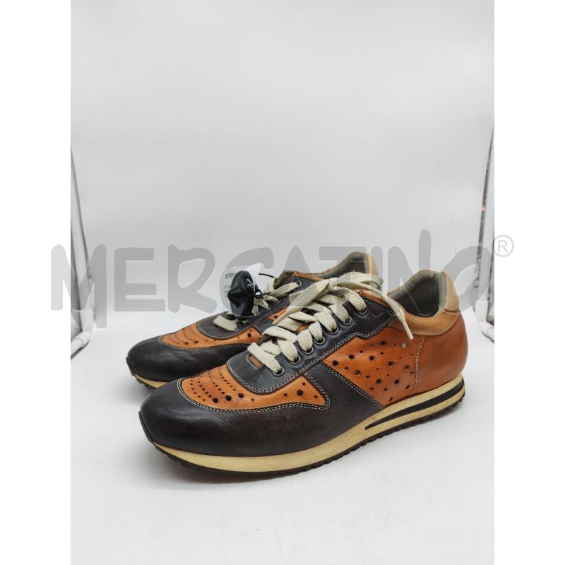 SCARPE UOMO ARTISTI E ARTIGIANI MARRONE ARANCIO TRAFORATE  | Mercatino dell'Usato Mestre 1