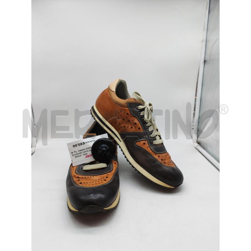 SCARPE UOMO ARTISTI E ARTIGIANI MARRONE ARANCIO TRAFORATE  | Mercatino dell'Usato Mestre 2
