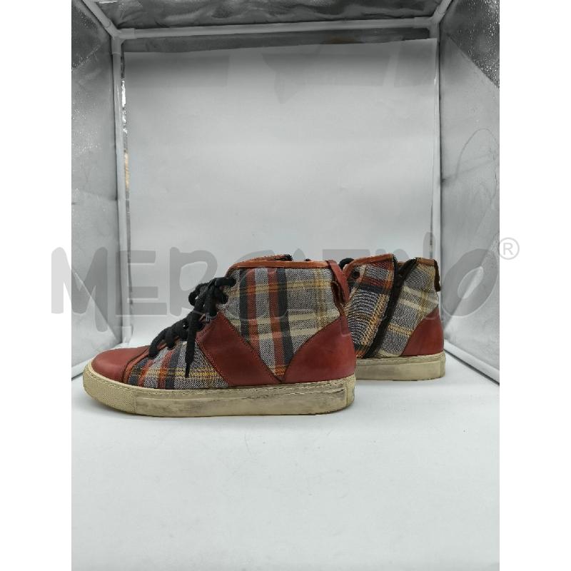 SCARPE UOMO MOH ARTIGIANALI ROSSE CON QUADRI | Mercatino dell'Usato Mestre 4