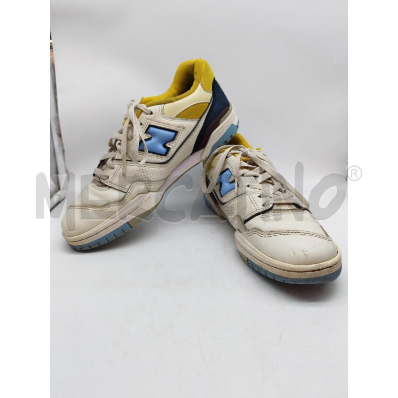 SCARPE UOMO NEW BALANCE 550 BIANCO GIALLO AZZURRO BLU  | Mercatino dell'Usato Mestre 1