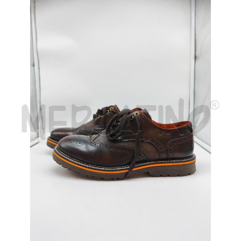 SCARPE UOMO PAULA MARRRONI STRINGATE LAVORATE INTERNO ARANCIONE | Mercatino dell'Usato Mestre 1
