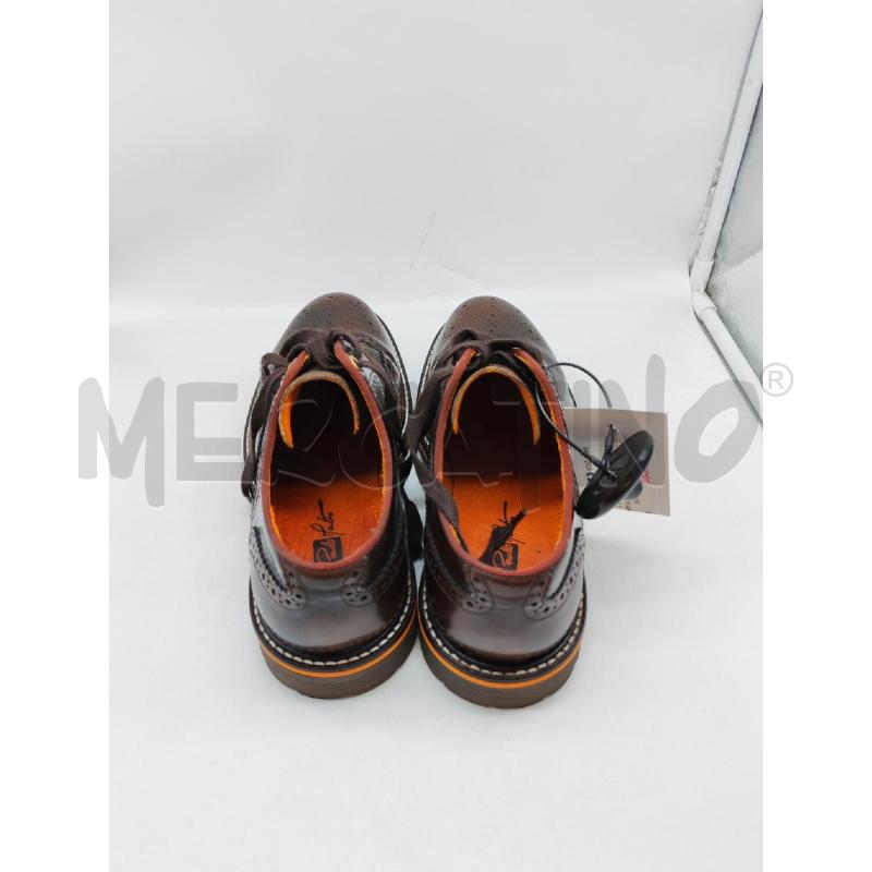 SCARPE UOMO PAULA MARRRONI STRINGATE LAVORATE INTERNO ARANCIONE | Mercatino dell'Usato Mestre 4
