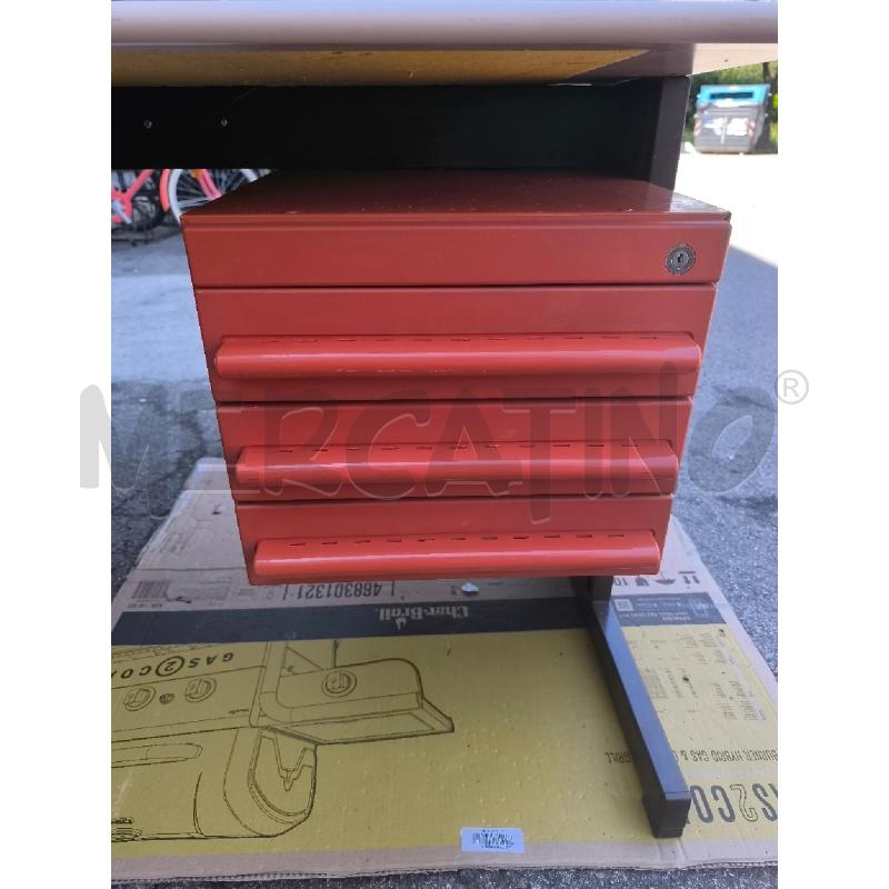 SCRIVANIA OLIVETTI CASSETTIERA ARANCIONE | Mercatino dell'Usato Mestre 2