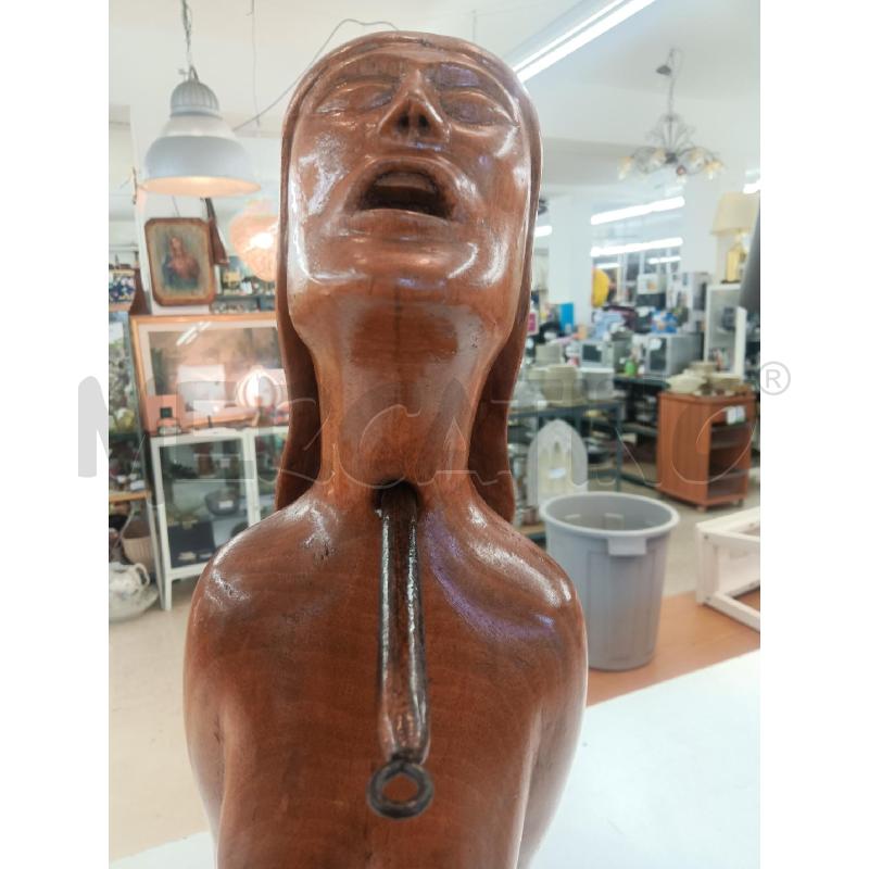 SCULTURA SIRENA IN LEGNO CON ARPIONE | Mercatino dell'Usato Mestre 4