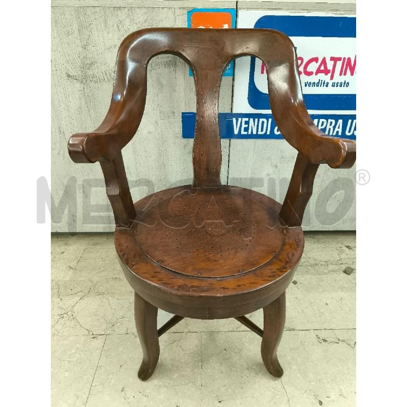 SEDIA DA BARBIERE IN NOCE  | Mercatino dell'Usato Mestre 1