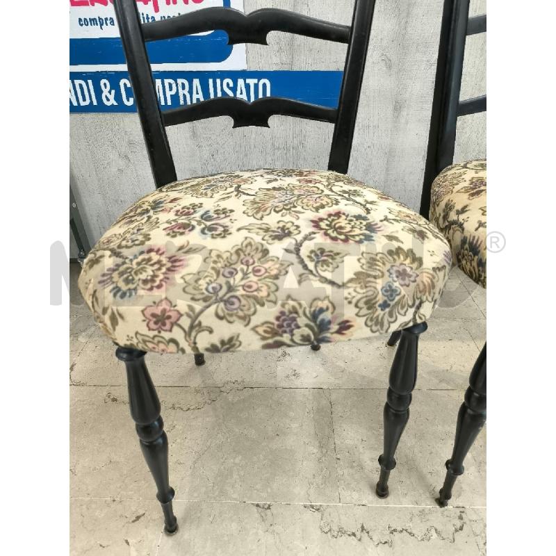 SEDIE COPPIA STILE CHIAVARINE SEDUTA TESSUTO FANTASIA A FIORI | Mercatino dell'Usato Mestre 2