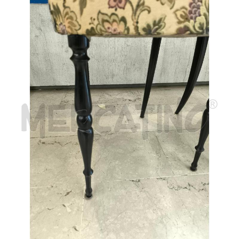 SEDIE COPPIA STILE CHIAVARINE SEDUTA TESSUTO FANTASIA A FIORI | Mercatino dell'Usato Mestre 3