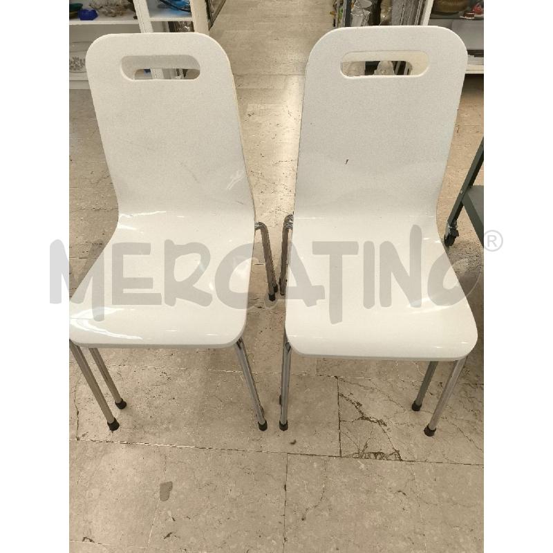 SEDIE PZ. 4 BIANCO LACCATO  | Mercatino dell'Usato Mestre 1