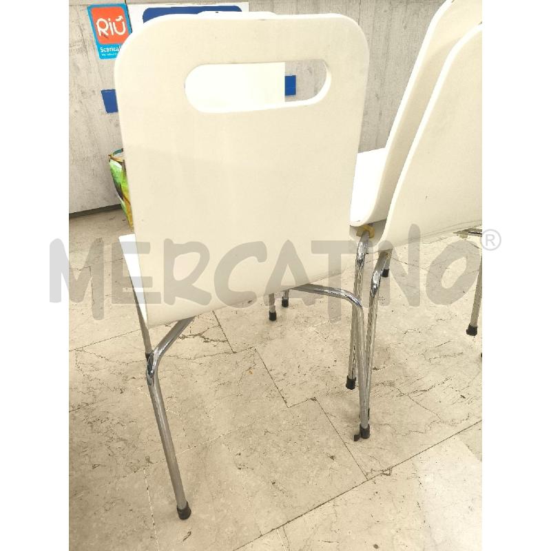 SEDIE PZ. 4 BIANCO LACCATO  | Mercatino dell'Usato Mestre 2