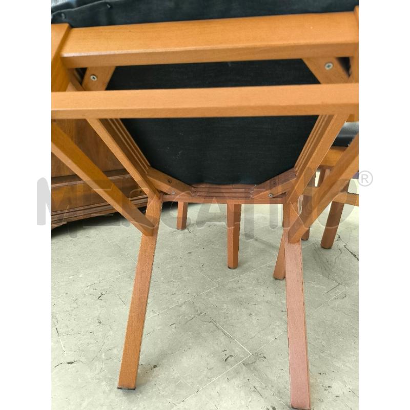 SEDIE PZ. 4 CILIEGIO SEDUTA PELLE COLOR NERO | Mercatino dell'Usato Mestre 5