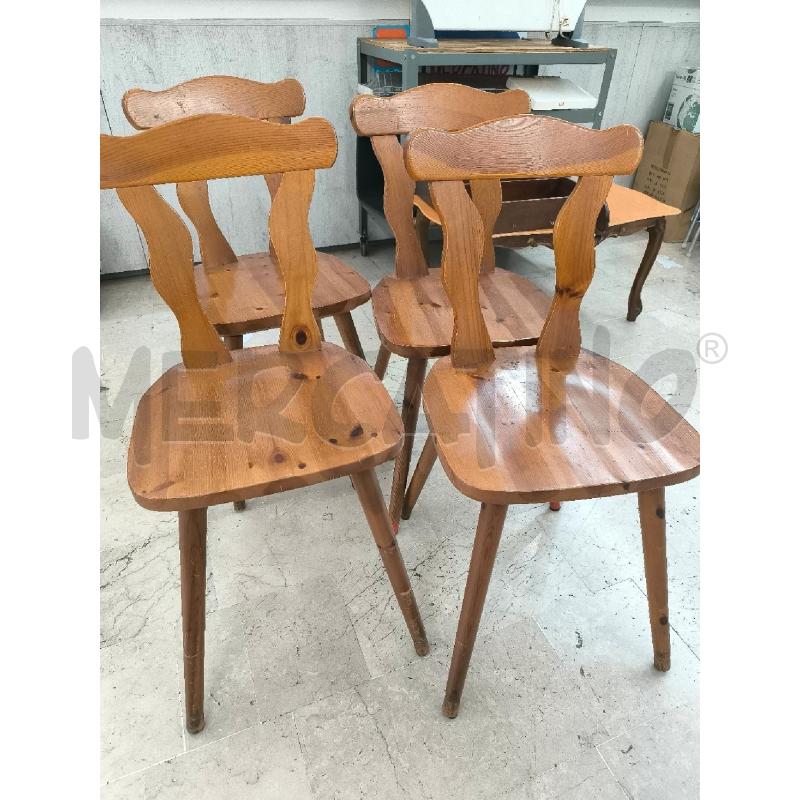 SEDIE PZ. 4 LEGNO DA TAVERNA | Mercatino dell'Usato Mestre 1