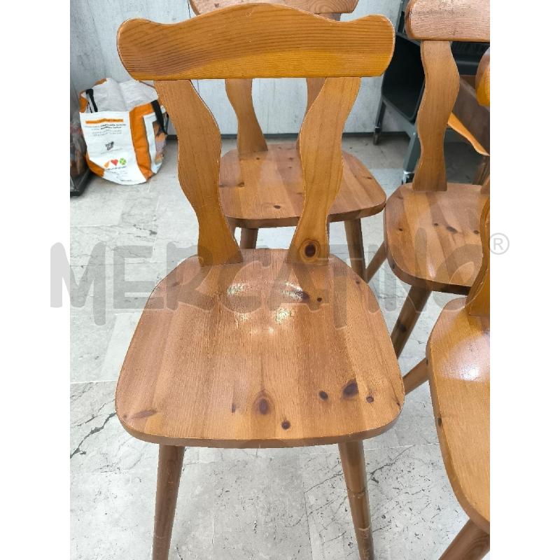 SEDIE PZ. 4 LEGNO DA TAVERNA | Mercatino dell'Usato Mestre 2
